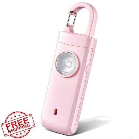 Pink Personal Alarm for Women 130dB Keychain Self Defense