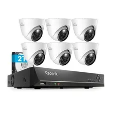 Reolink 1224A 12MP PoE Security System NVR 12CH 2TB HDD Color Smart Detection