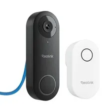 2K PoE Video Doorbell Camera - Outdoor Security, 180° View, 2-Way Talk, Local St