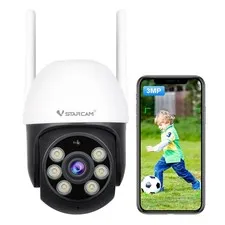 3MP Camara De Seguridad Con Cable 2.4G Wifi 360 Para Casas Exterior En Oferta
