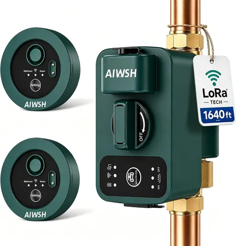 Smart Water Auto Shut Off Valve and Leak Detector, Real-Time Detection