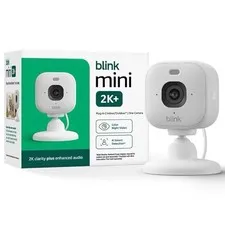 Blink Mini 2K (newest model) Plug in Home & Pet Indoor Security Camera with 2K