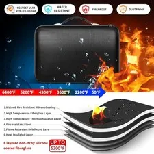 Fireproof Graded Card Storage Box with Lock, Water Resistant Sports Card Slab...