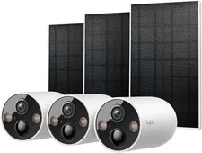 3 Pack TP-Link Tapo Outdoor Battery-Powered Wireless 2K Camera w/ Solar Panels