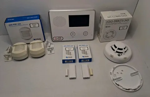 2GIG Alarm System 2GIG-GCX, Door/Window Sensors, Smoke Alarm, Motion Detector
