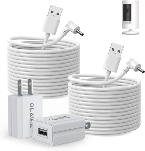Indoor/Outdoor Power Adapter for Ring Stick up Cam Battery 3Rd Gen/2Nd Gen/Plug-