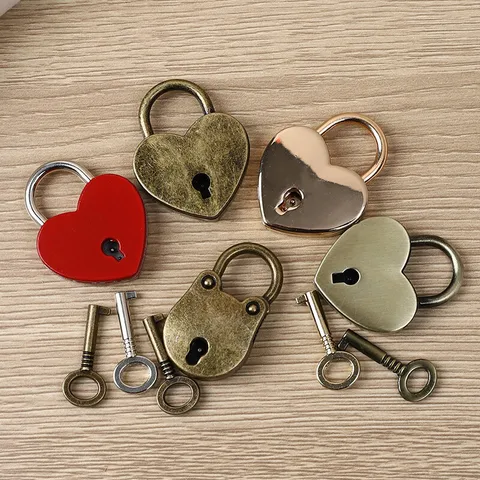 5x Vintage Style Small Metal Lock with Key for Wooden Box Iron Box Mini Lock Set