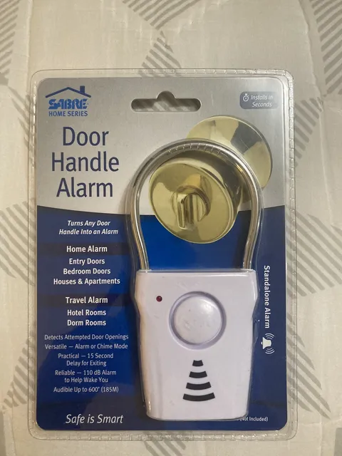 Sabre Home Series Door Handle Alarm Home Travel NEW