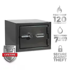 Platinum 1.07 Cu. Ft. Fireproof/Waterproof Home and Office Safe W/ Biometric Loc