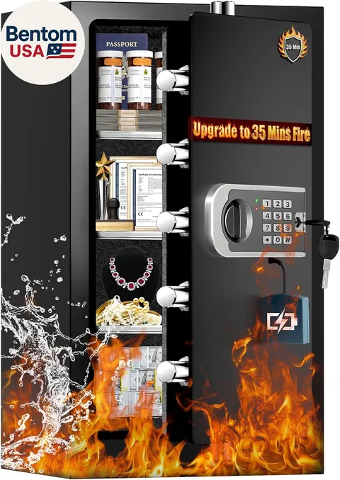 [2026 Upgraded] 35 Mins Heavy Duty Fireproof Safe, 7.5 Cuft Home Safes Fireproof