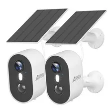 3MP Solar Security Cameras Wireless Outdoor for Camera with Solar Panel-2pcs