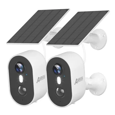 3MP Solar Security Cameras Wireless Outdoor for Camera with Solar Panel-2pcs