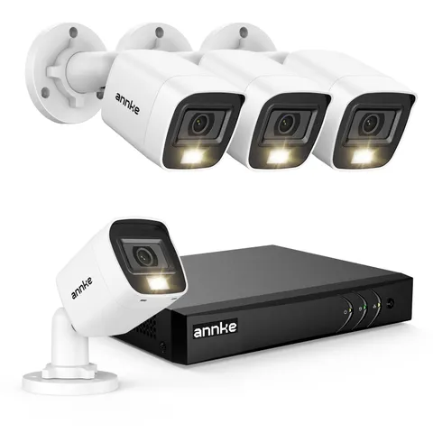 ANNKE 8CH 2MP Security Cameras 1080p Night Vision Outdoor