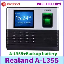 Realand A-L355+Backup Battery WIFI+ID Card 2.8"  LCD Fingerprint Time Attendance