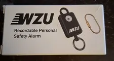 WZU Recordable Personal Safety Alarm with LED Light (Black)