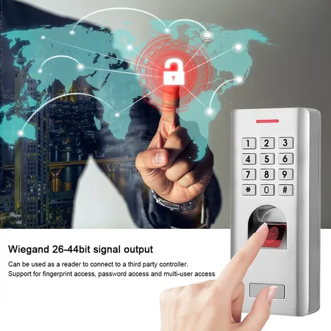 IP66 Waterproof Biometric Fingerprint Password Access Control Machine Wiegand 26
