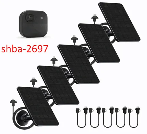 5-Pack Solar Panels for Blink Outdoor 2K+/4/3, XT3/XT2, 13.1ft Cable & Mount