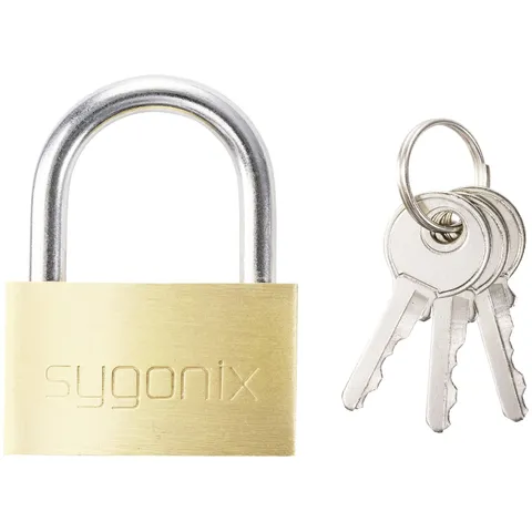 Sygonix SY-5045284 39.8mm Different Key Lock Yellow Gold