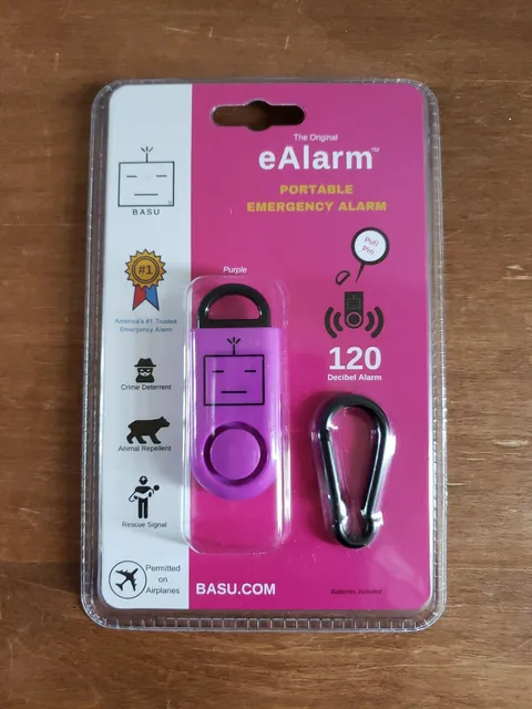 BASU eALARM PORTABLE SELF DEFENSE EMERGENCY ALARM 120 DECIBLE