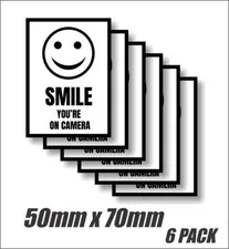 Funny Warning CCTV Security Surveillance Camera Sticker Sign Decal 50mm x 70mm 