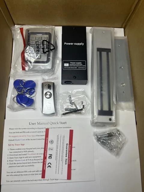 Door Access Control System 600lb Electric Magnetic  Lock Kit Waterproof Keypad