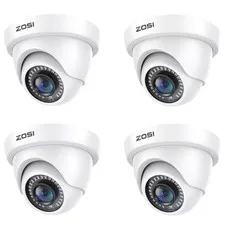 4Pcs 2MP Hardwired Hybrid 4 in 1 TVI CVI AHD CVBS Security Camera Outdoor for 96