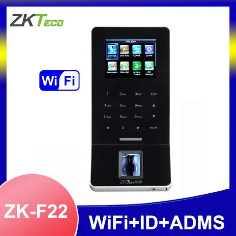 ZK F22 WIFI ID+ADMS Fingerprint Door Access Control Time Attendance Machine