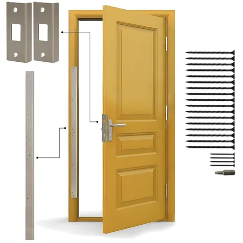 Deadbolt Reinforcement Plate - Satin Nickel Door Armor MINI