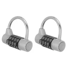 2 Pcs Gym Locker Outdoor Combination Code Padlock Backpack Locks for Travel