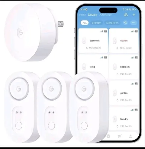 Govee 1804Ft Water Leak Detector 1s With Smart Gateway 1s H5059+H5044 1+3Pk