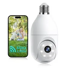 Rocktone Light Bulb Security Camera 5G 2.4G WiFi IP Network Camera TY-DP04