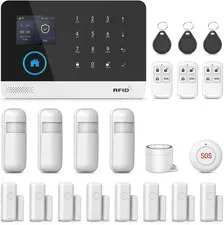 Smart Home Alarm System with LCD, Sensors, and Alexa/Google Compatibility