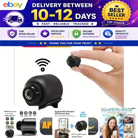 GEMODI X5 Mini WiFi Security Camera 1080p Night Vision Motion Detection