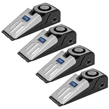 ZZRUI Door Stop Alarm with 120dB Siren, 4 Pack Portable Security Door Stopper...