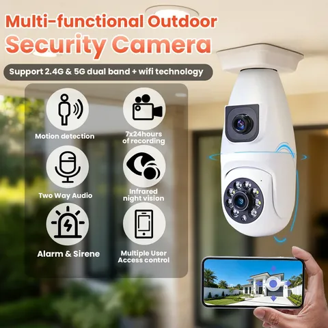 Camara De Seguridad HD Wifi Inalambricas Para Casa y Exterior Con Audio Video