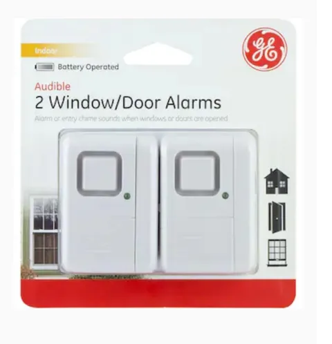 GE - 2 Indoor Window Door Alarm Sensor Model # 36019