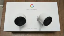 Google Nest Cam Outdoor Wired NC2400ES Security Camera, White 2pk NEW-Open Box