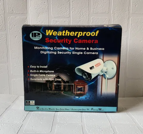 IP 56 Weatherproof Security Camera To TV Color W/ Night Vision & Mic - RCA Plugs