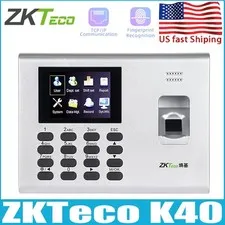 ZKteco K40 USB Biometric Fingerprint Time Attendance System With Battery USA