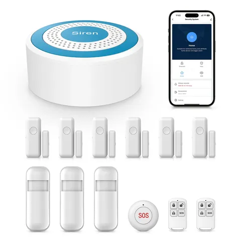 YBJ Home Alarm System, Alarm System for Home Security with 120dB Siren, Door ...