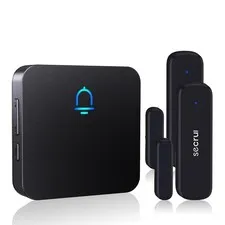 SECRUI Door Chime, Wireless Chimes When 2 sensor 1 receiver, Black 
