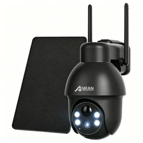 ANRAN Solar Battery Wireless Security Cameras Pan/Tilt Home 2K WiFi Audio Camera