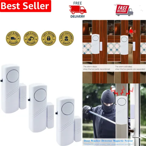 Compact and Powerful 90DB Wireless Door Window Alarm - Perfect for Families