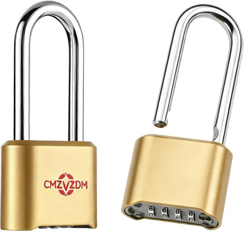 Heavy Duty Combination Padlock, 4 Digit Resettable Combo Lock with Long Shackle,
