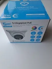 Amcrest 5MP AI PoE Outdoor Security Turret IP Camera - White (IP5M-T1277EW-AI)