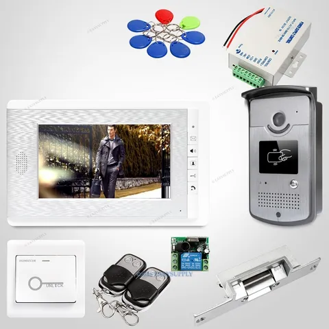 7inch Wired Video Door Entry Call System with IR Night Vision for Home Security