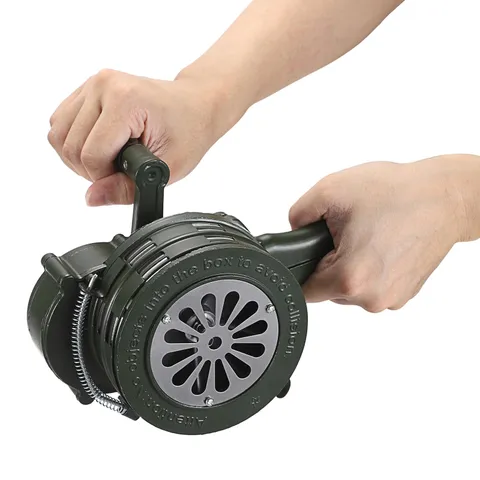 Hand Crank Siren Manual Operated Air Raid Siren with Foldable Handle for Spor...