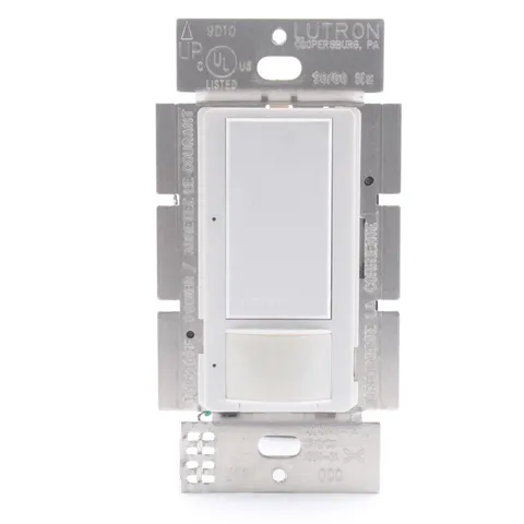 Lutron White Dual Volt Occupancy Sensor w/ Multi-Location Switch MS-OPS6M-DV-WH