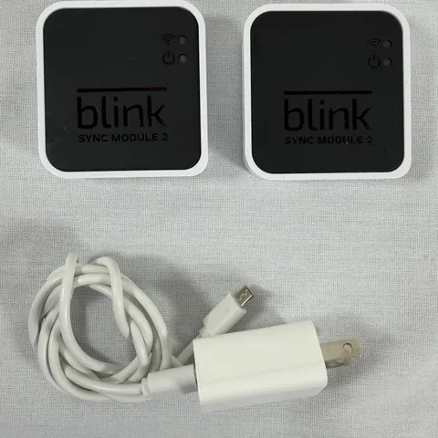 Lot of 2 Blink Sync Module 2 BSM00401U Security Camera Hubs + 1 Charger