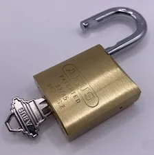 ABUS 83/45 Series Brass Padlock Schlage Keyway Zero Bitted New In Box